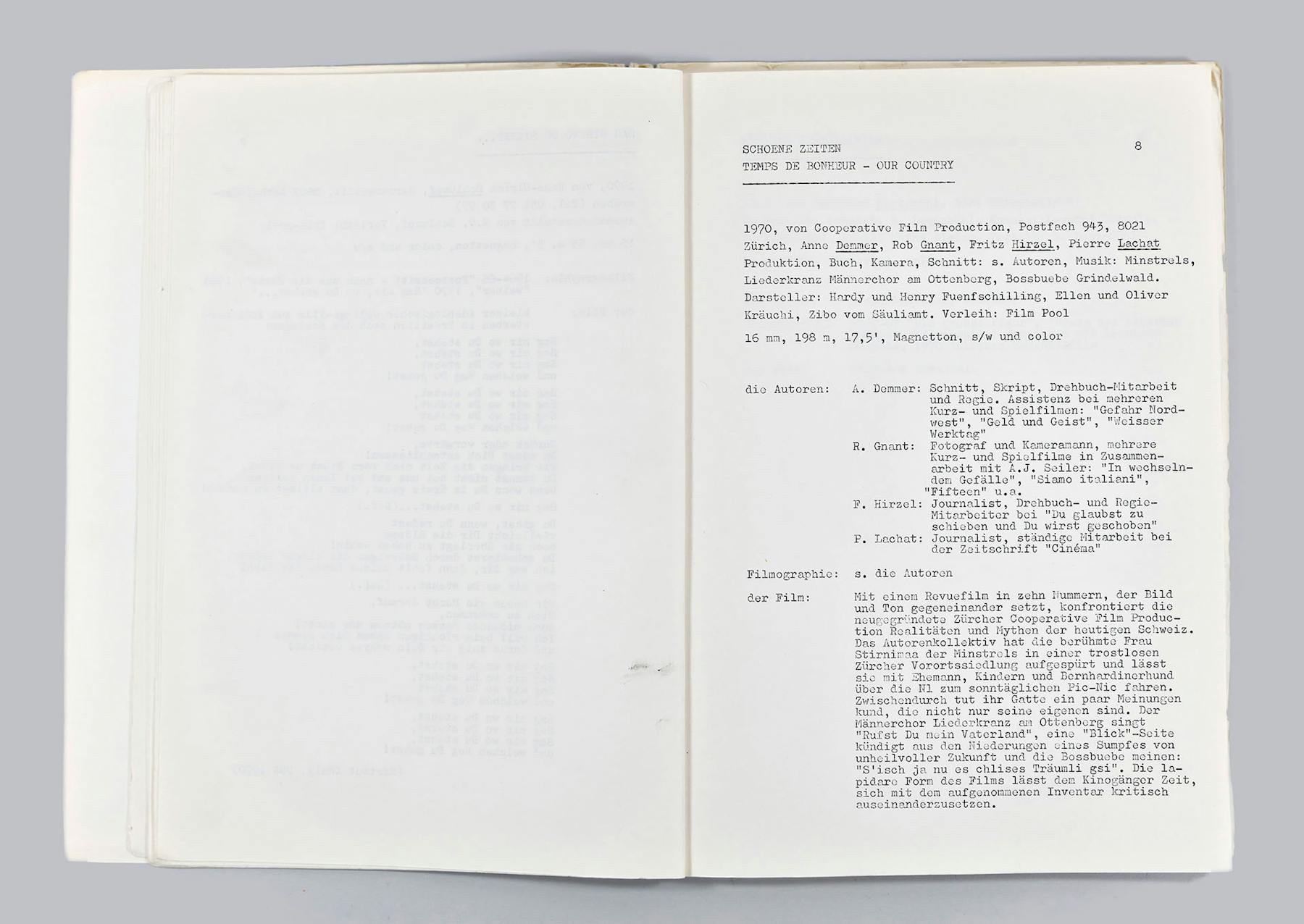 Bild 1 von Schöne Zeiten – Temps de bonheur – Our Country